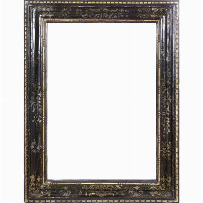 Grande Cornice in Legno Laccato e Dorato