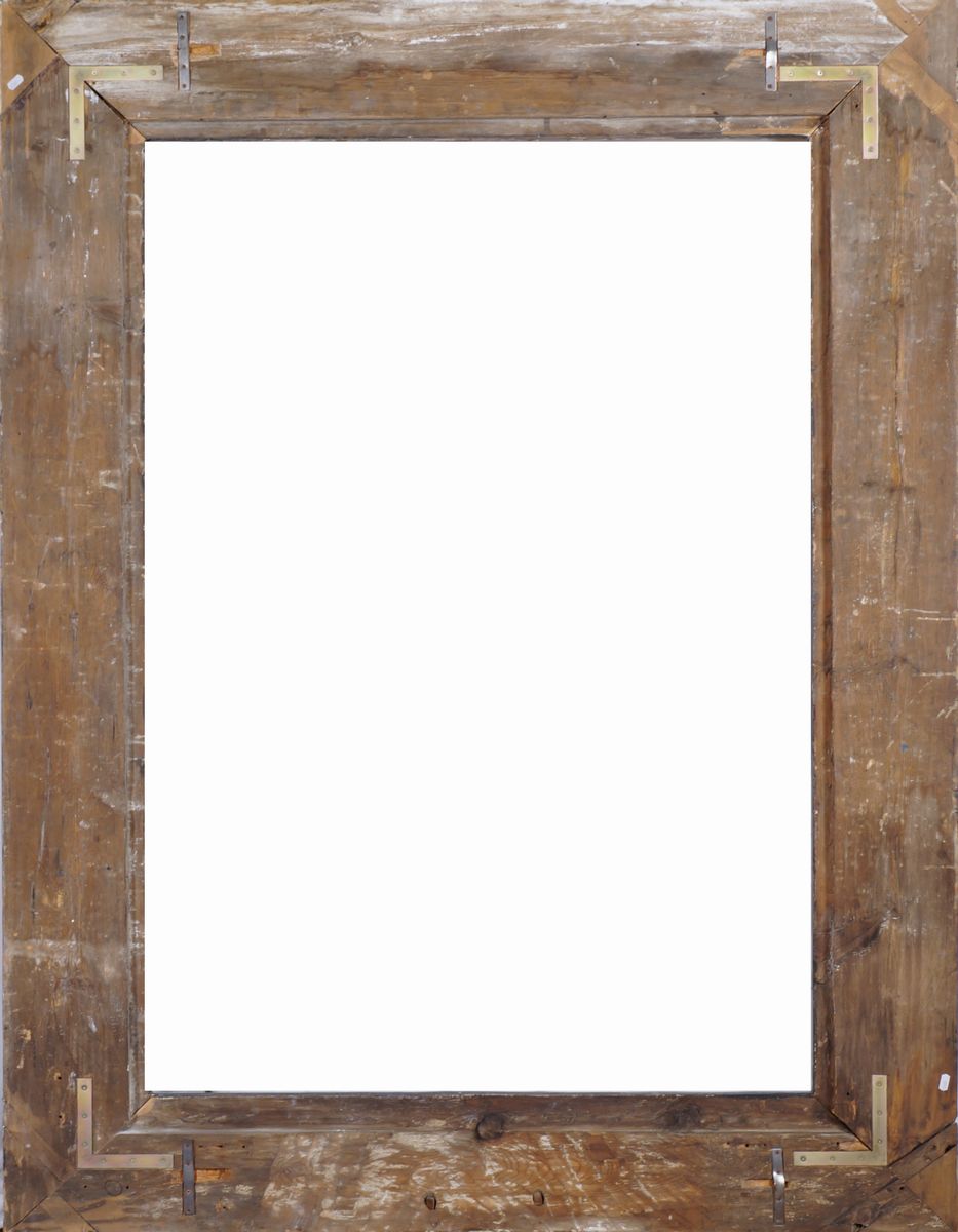 Grande Cornice in Legno Laccato e Dorato