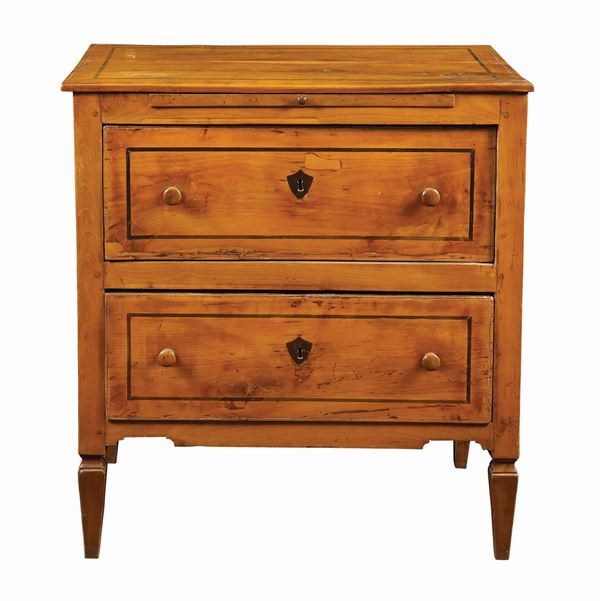 A cherry wood commode