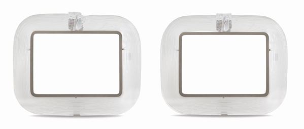 A pair of  Tommaso Barbi glass photo frames  (Murano, XX Sec.)  - Auction Auction 34 - Colasanti Casa d'Aste