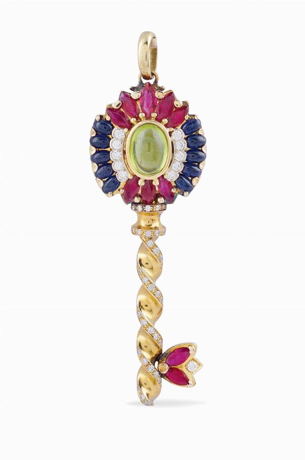 A key shaped pendant