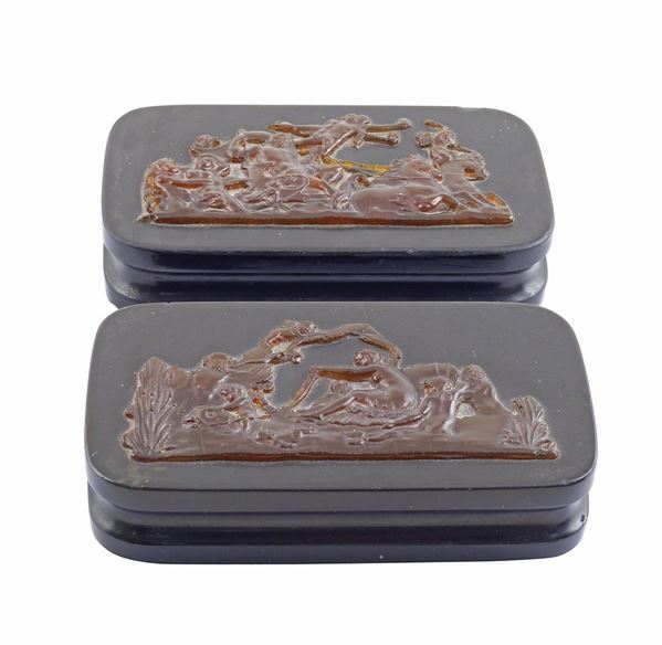 A pair of blackboard and amber paperweight  (inizio XIX Sec.)  - Auction Auction 34 - Colasanti Casa d'Aste