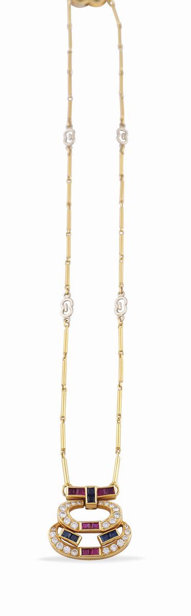 Collier in oro giallo e bianco 18kt
