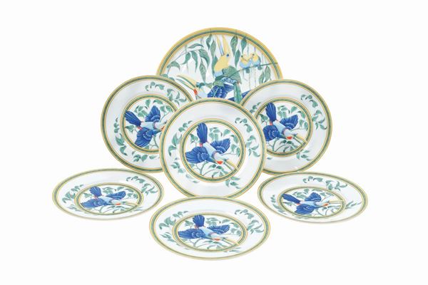 Hermes, Limoges, servizio da dessert in porcellana