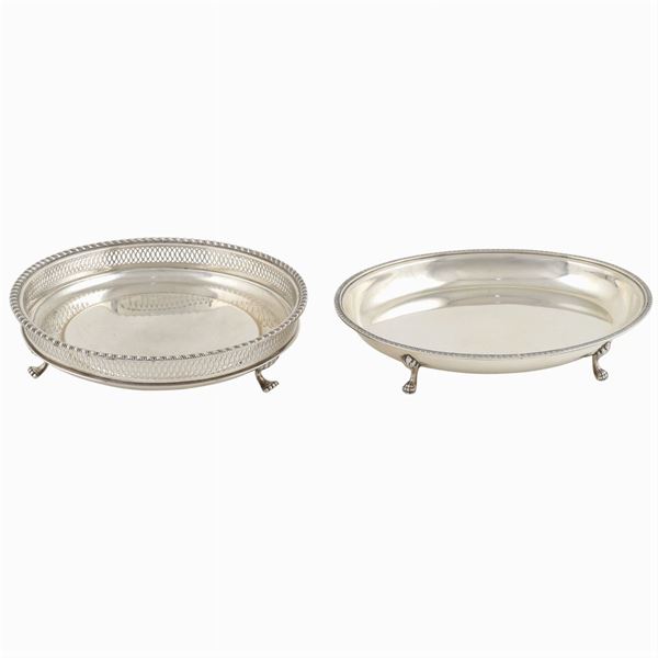 Two 800 silver centerpieces