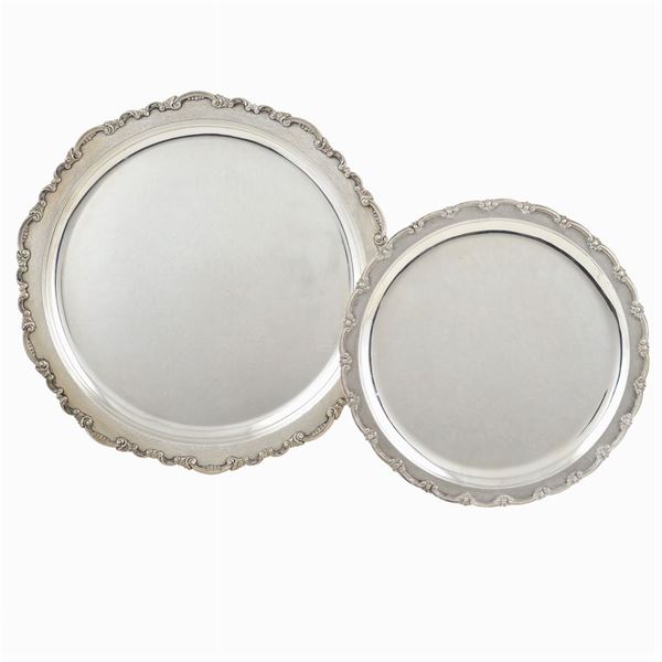 Two silver trays