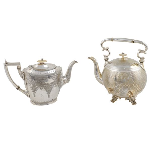Two silver plate teapots  (Great Britain, 19th-20th century)  - Auction  FINE JEWELS - Colasanti Casa d'Aste