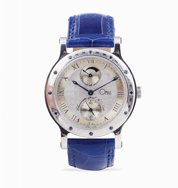 Omas A. Strom, orologio scheletrico da polso in argento