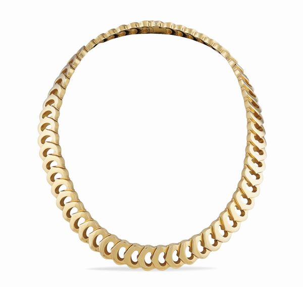 Cartier, collier semirigido in oro giallo 18kt