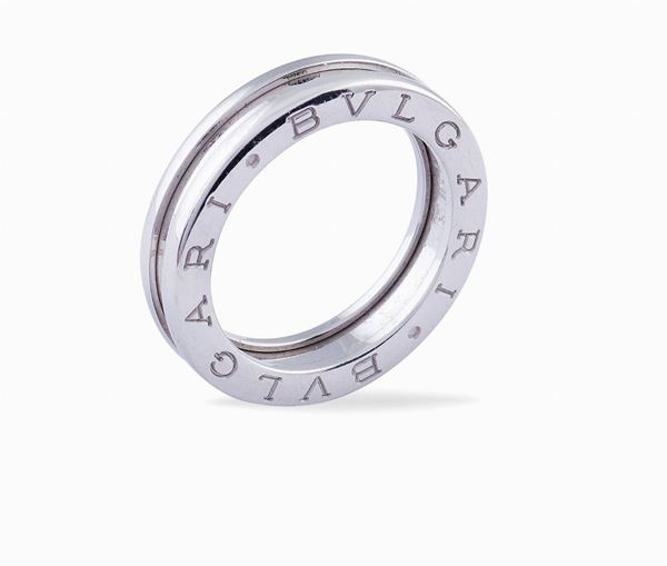 Bulgari, anello B zero in oro bianco 18kt