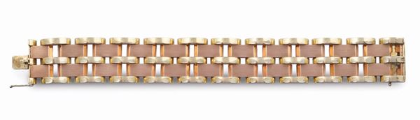 Bracciale in oro giallo e rosa 14kt