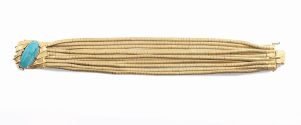 Bracciale in oro giallo satinato 18kt