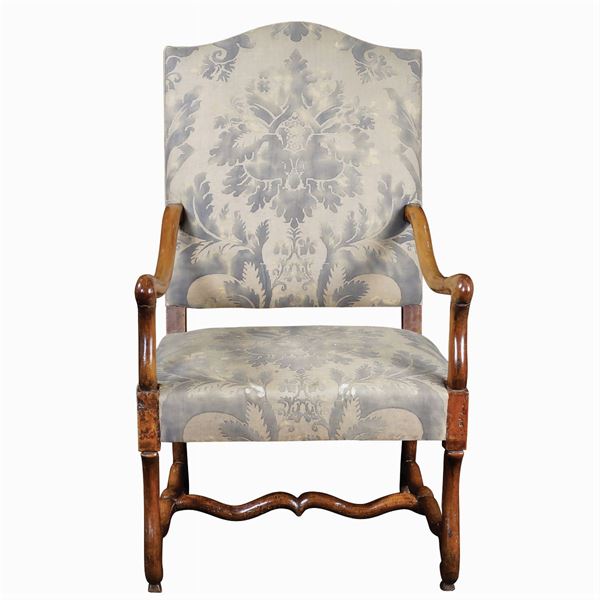 A walnut armchair