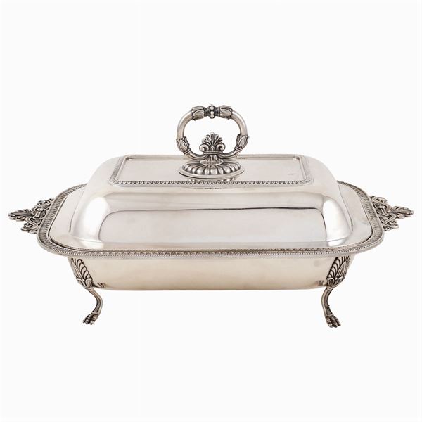 A silver tureen