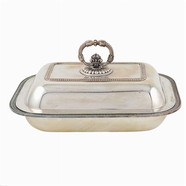 A silver tureen
