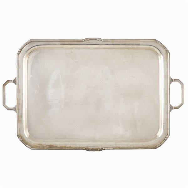 A big silver tray