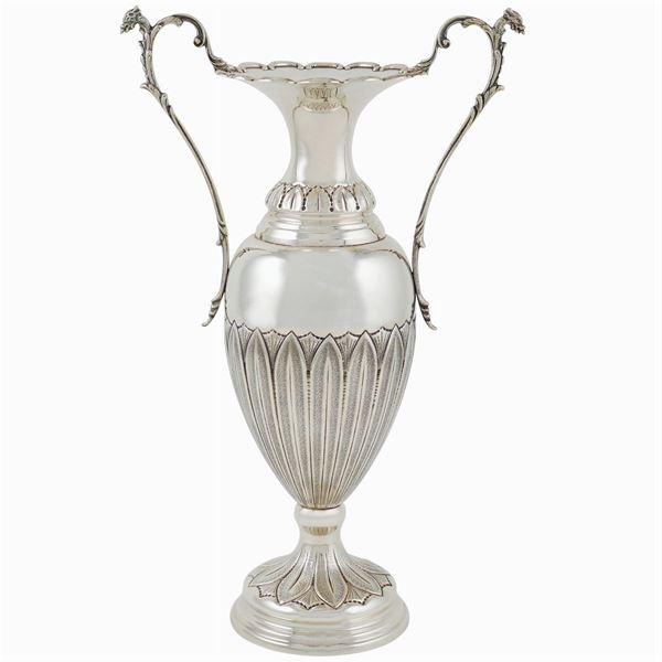 An Italian silver vase