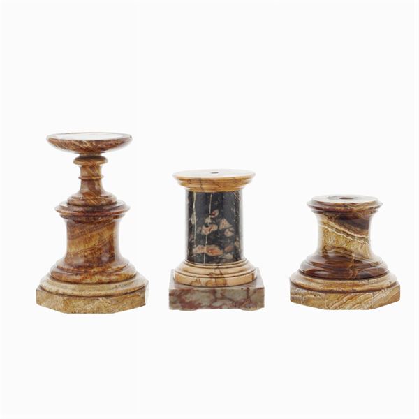 Three marble stands
