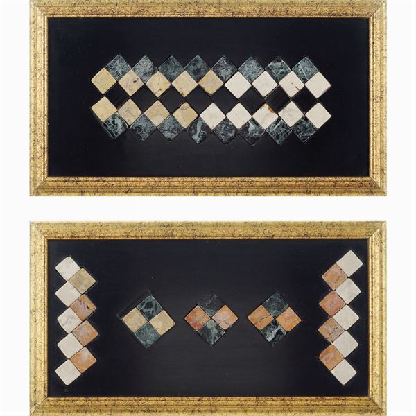 A pair of marble samplings