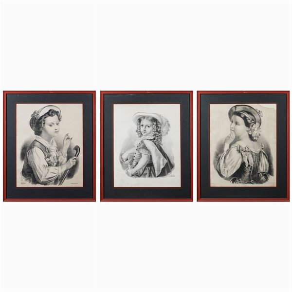 Tre stampe  (Francia, XX Sec.)  - Asta FINE ART DA VILLA ASTOR  - Colasanti Casa d'Aste