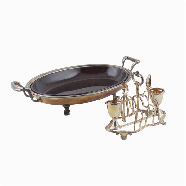 A group of two silver plated metal objects  (20th century)  - Auction Fine jewels and watches, silver and coptic textile fragments - Colasanti Casa d'Aste