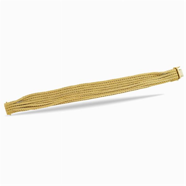 Bracciale in oro giallo satinato 18kt
