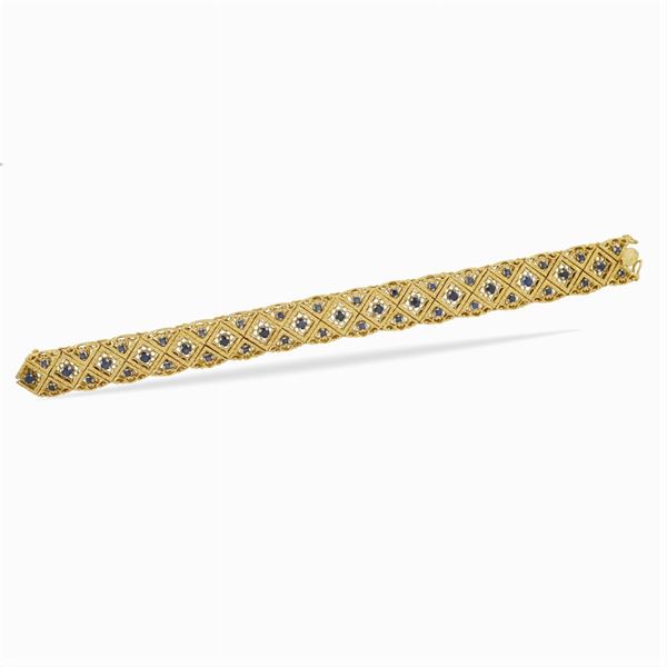 Bracciale in oro giallo 18kt a motivo geometrico