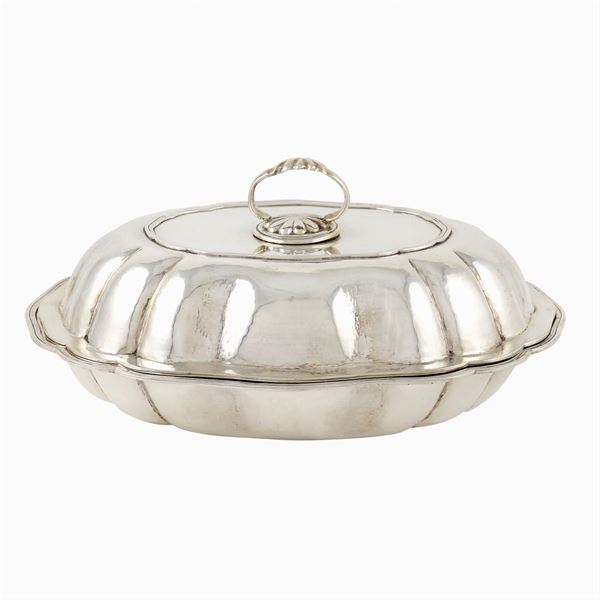 A silver tureen