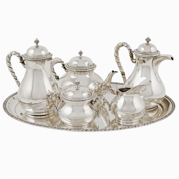 Servizio da the e caffè in argento  (Italia, metà XX Sec.)  - Asta GIOIELLI E OROLOGI  - Colasanti Casa d'Aste