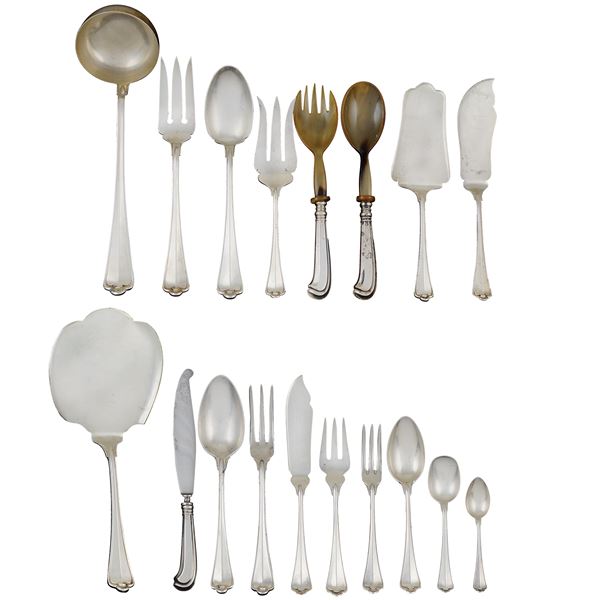 A silver San Marco cutlery service (141)