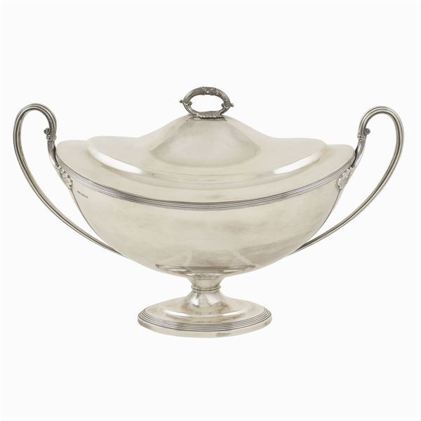 A silver tureen