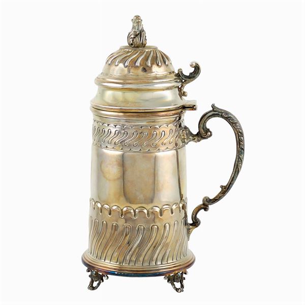Tankard in argento e argento vermeil
