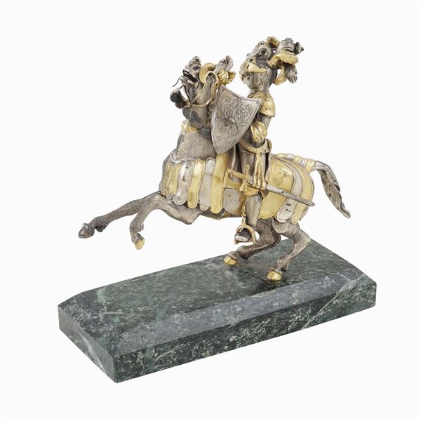 Scultura in argento e argento vermeil