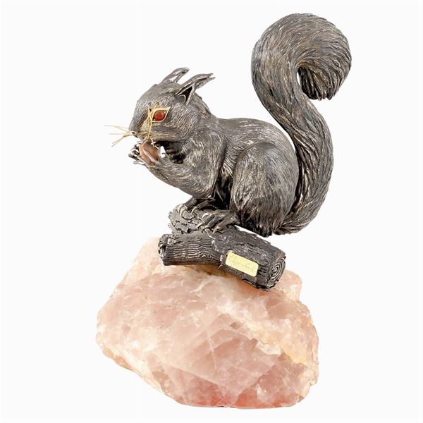 Ida Hagenbeck, silver sculpture with 18kt gold sections
