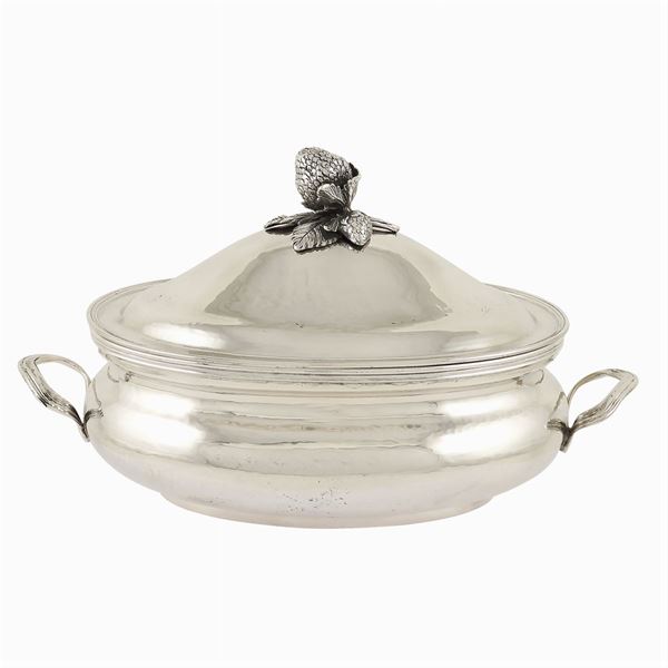 A silver tureen