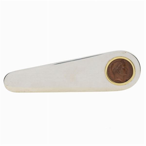 Bulgari, a silver paper knife
