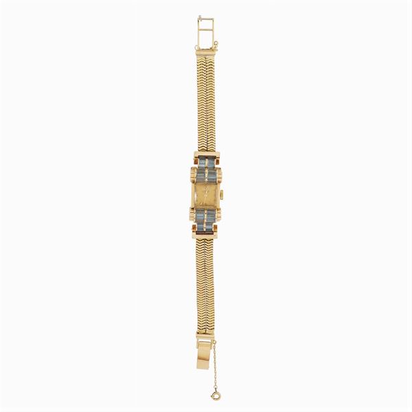 Universal, bracciale orologio in oro giallo 18kt