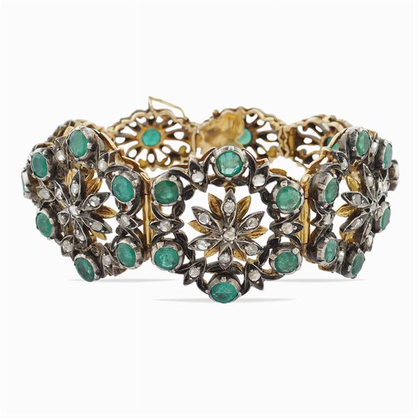 A gold and silver bracelet  (early 20th century)  - Auction  FINE JEWELS - Colasanti Casa d'Aste