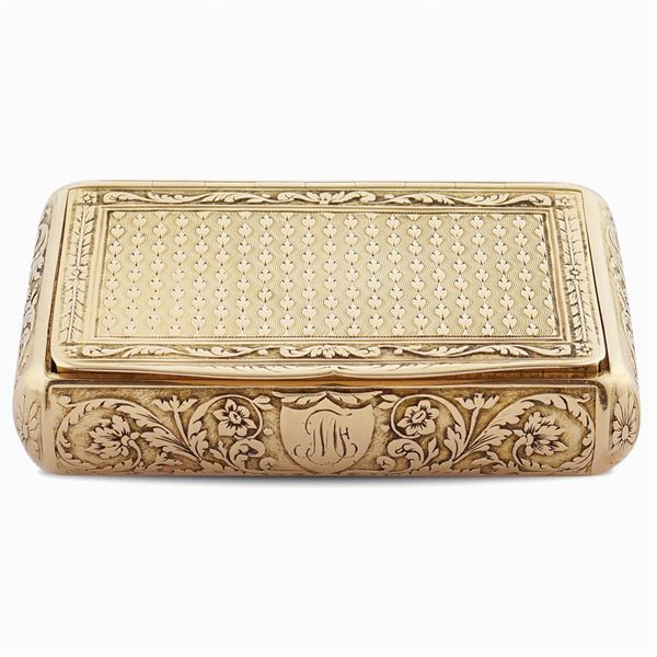 Tabacchiera in oro giallo 18kt