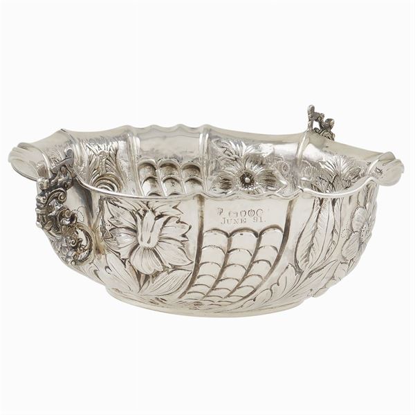 A silver basket