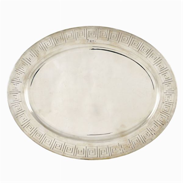 Vassoio ovale in argento  (Italia, XX Sec.)  - Asta GIOIELLI E OROLOGI  - Colasanti Casa d'Aste