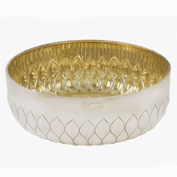 Centrotavola in argento e argento vermeil