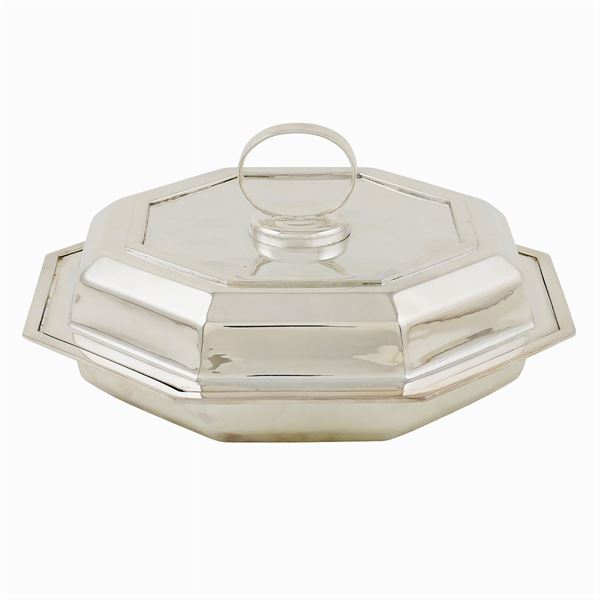 A silver tureen