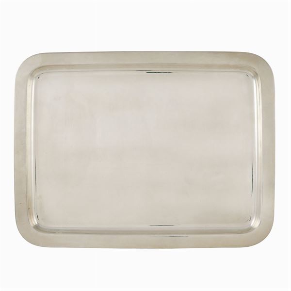 A silver tray