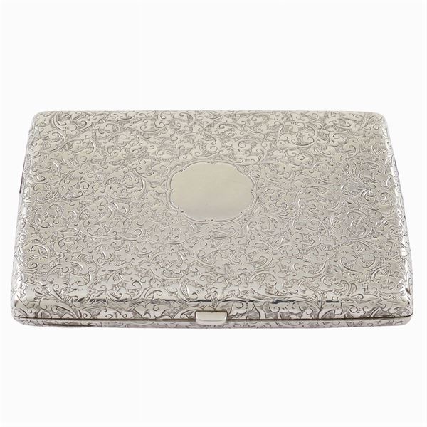 Scatola portabiglietti in argento
