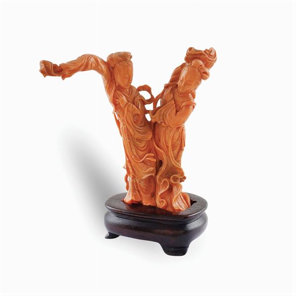 A coral sculpture group