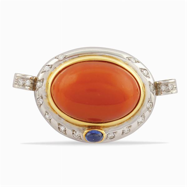 A red mediterranean coral pendant