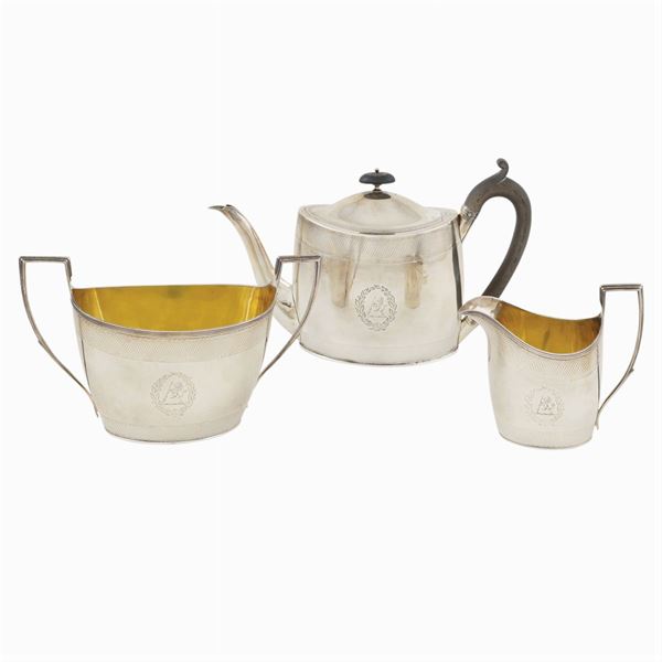 A silver tea set