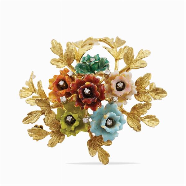 An "en tremblant" brooch  (1950/60s)  - Auction  FINE JEWELS - Colasanti Casa d'Aste