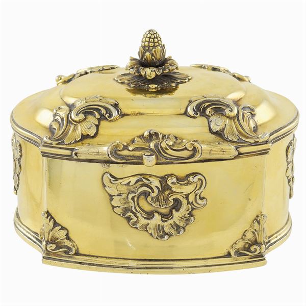 Scatola in argento vermeil